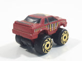 1987 Road Champs Ford Thunderbird Dark Red Micro Mini Die Cast Toy Car Vehicle