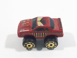 1987 Road Champs Ford Thunderbird Dark Red Micro Mini Die Cast Toy Car Vehicle