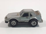 1987 Galoob Micro Machines 1980s Ford Mustang Silver Grey Micro Mini Die Cast Toy Car Vehicle