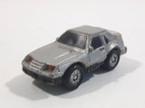 1987 Galoob Micro Machines 1980s Ford Mustang Silver Grey Micro Mini Die Cast Toy Car Vehicle