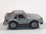 1987 Galoob Micro Machines 1980s Ford Mustang Silver Grey Micro Mini Die Cast Toy Car Vehicle