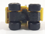 1987 Road Champs Dump Truck Yellow Micro Mini Die Cast Toy Car Construction Vehicle