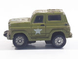1987 Funrise Chevy Blazer Ford Bronco #18 Army Green Micro Mini Die Cast Toy Car Vehicle
