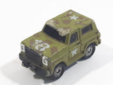 1987 Funrise Chevy Blazer Ford Bronco #18 Army Green Micro Mini Die Cast Toy Car Vehicle