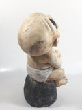 Funattic Designs Alien Baby Heavy Chalkware Style 10 1/2" Tall Figure Decorative Ornament