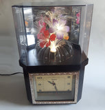 Telesonic Fiber Optic Color Changing Flower Motion Lamp Light Clock Combination
