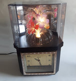 Telesonic Fiber Optic Color Changing Flower Motion Lamp Light Clock Combination