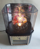 Telesonic Fiber Optic Color Changing Flower Motion Lamp Light Clock Combination