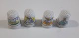 Unicorn Pegasus White Porcelain Sewing Thimbles Set of 4