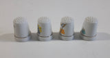 Unicorn Pegasus White Porcelain Sewing Thimbles Set of 4