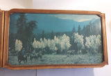 Rare Full Version Vintage 1981 Adolph Coors Beer Western Cowboy Themed Print Attachment Light Up Electric Large 38" Wide Wall Sign