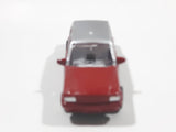 Unknown Brand CS13 Taxi Cab with "Hug Me" Bear on the Side Red and Silver Pullback Friction Motorized Die Cast Toy Car Vehicle with Opening Doors - Missing Roof Light