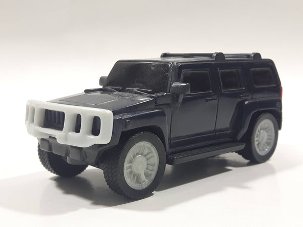 2006 McDonald's #3 Hummer Push and Go Friction Motorized Dark Blue Plastic Die Cast Toy Car Vehicle