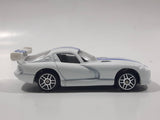Maisto Dodge Viper GT2 White with Blue Stripes Die Cast Toy Car Vehicle