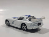 Maisto Dodge Viper GT2 White with Blue Stripes Die Cast Toy Car Vehicle