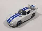 Maisto Dodge Viper GT2 White with Blue Stripes Die Cast Toy Car Vehicle