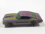 2009 Hot Wheels Muscle Mania Olds 442 Purple Die Cast Toy Car Vehicle