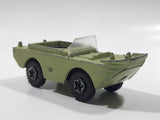 Vintage PlayArt Amphibian Jeep Light Moss Green Die Cast Toy Car Vehicle Made in Hong Kong