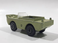 Vintage PlayArt Amphibian Jeep Light Moss Green Die Cast Toy Car Vehicle Made in Hong Kong