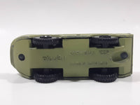 Vintage PlayArt Amphibian Jeep Light Moss Green Die Cast Toy Car Vehicle Made in Hong Kong
