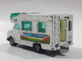 Majorette No. 224 - 259 Fourgon Camper Van "Camping Nature" 1/67 Scale White Die Cast Toy Car Vehicle with Opening Rear Door