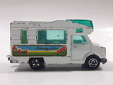 Majorette No. 224 - 259 Fourgon Camper Van "Camping Nature" 1/67 Scale White Die Cast Toy Car Vehicle with Opening Rear Door