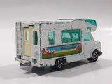 Majorette No. 224 - 259 Fourgon Camper Van "Camping Nature" 1/67 Scale White Die Cast Toy Car Vehicle with Opening Rear Door