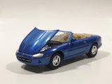 2000 Johnny Lightning Playing Mantis 237 Jaguar XK8 Convertible Blue Die Cast Toy Car Vehicle with Opening Hood