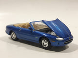 2000 Johnny Lightning Playing Mantis 237 Jaguar XK8 Convertible Blue Die Cast Toy Car Vehicle with Opening Hood