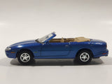 2000 Johnny Lightning Playing Mantis 237 Jaguar XK8 Convertible Blue Die Cast Toy Car Vehicle with Opening Hood
