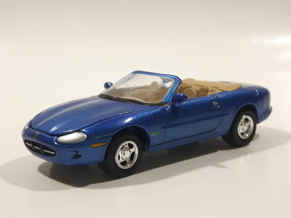 2000 Johnny Lightning Playing Mantis 237 Jaguar XK8 Convertible Blue Die Cast Toy Car Vehicle with Opening Hood