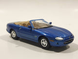 2000 Johnny Lightning Playing Mantis 237 Jaguar XK8 Convertible Blue Die Cast Toy Car Vehicle with Opening Hood