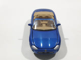 2000 Johnny Lightning Playing Mantis 237 Jaguar XK8 Convertible Blue Die Cast Toy Car Vehicle with Opening Hood