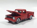 2008 Greenlight Collectibles 1965 Dodge D-100 Truck Red Die Cast Toy Car Vehicle with Opening Hood