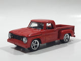 2008 Greenlight Collectibles 1965 Dodge D-100 Truck Red Die Cast Toy Car Vehicle with Opening Hood