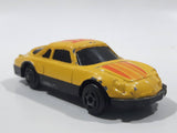 Unknown Brand #18 Yellow with Orange Die Cast Toy Car Vehicle