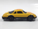 Unknown Brand #18 Yellow with Orange Die Cast Toy Car Vehicle