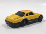 Unknown Brand #18 Yellow with Orange Die Cast Toy Car Vehicle
