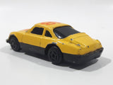Unknown Brand #18 Yellow with Orange Die Cast Toy Car Vehicle