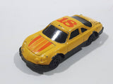Unknown Brand #18 Yellow with Orange Die Cast Toy Car Vehicle