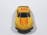 Unknown Brand #18 Yellow with Orange Die Cast Toy Car Vehicle