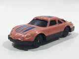 Unknown Brand #18 Pink with Dark Blue Die Cast Toy Car Vehicle