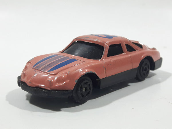 Unknown Brand #18 Pink with Dark Blue Die Cast Toy Car Vehicle