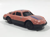 Unknown Brand #18 Pink with Dark Blue Die Cast Toy Car Vehicle