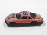 Unknown Brand #18 Pink with Dark Blue Die Cast Toy Car Vehicle