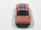 Unknown Brand #18 Pink with Dark Blue Die Cast Toy Car Vehicle