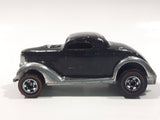 Vintage 1977 Hot Wheels Super Chromes Neet Streeter Chrome Painted Black Die Cast Toy Car Vehicle Red Lines - Missing Motor