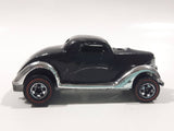 Vintage 1977 Hot Wheels Super Chromes Neet Streeter Chrome Painted Black Die Cast Toy Car Vehicle Red Lines - Missing Motor