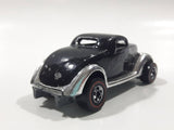 Vintage 1977 Hot Wheels Super Chromes Neet Streeter Chrome Painted Black Die Cast Toy Car Vehicle Red Lines - Missing Motor