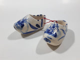 Delft Blue Holland Windmill Decor 2" Long Ceramic Clog Shoes Set